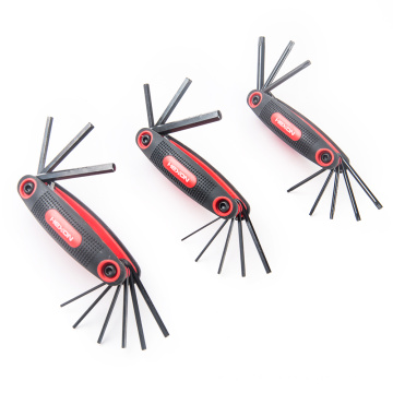 All types of folding locking star torx allen hexagon hex key wrench set multi cycling bike bicycle repair tool kit